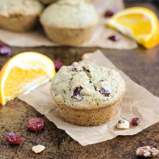Cranberry Orange Walnut Muffins