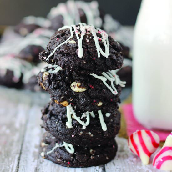 Double Chocolate Candy Cane Cookies