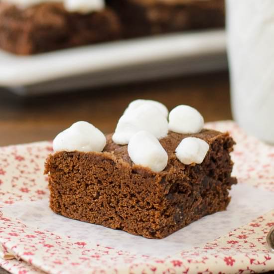 Chocolate Caramel Hot Cocoa Brownie