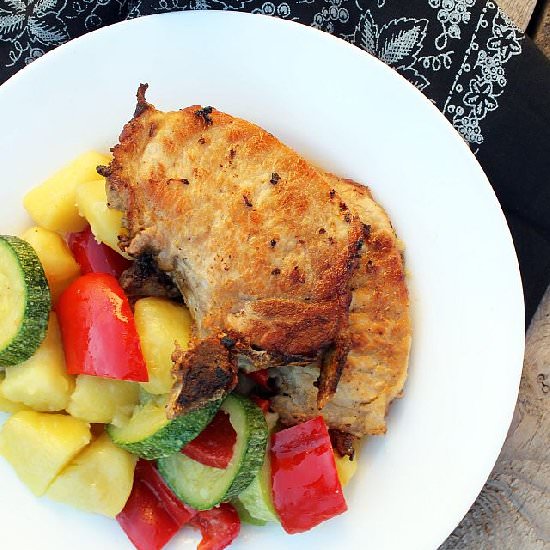 Pork Chops with Garlic and Lemon