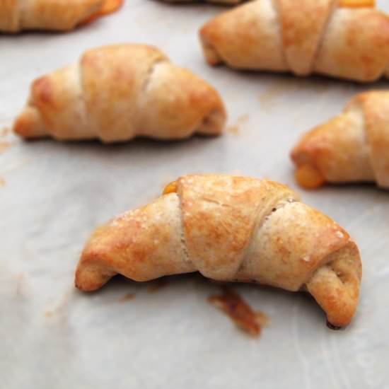 Easy Cheesy Spelt Crescent Rolls