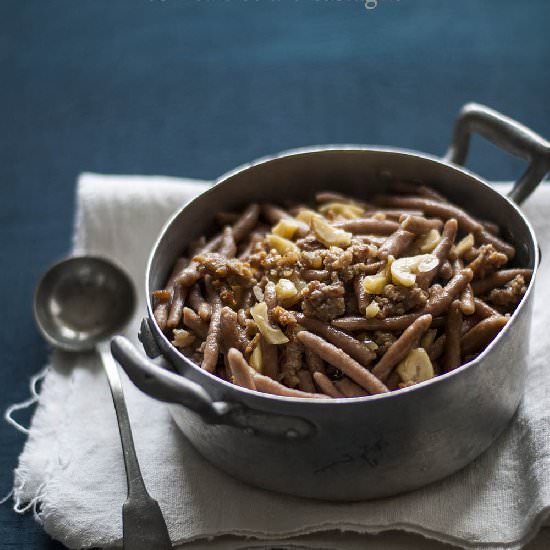 Pasta with Sausage and Chestnuts