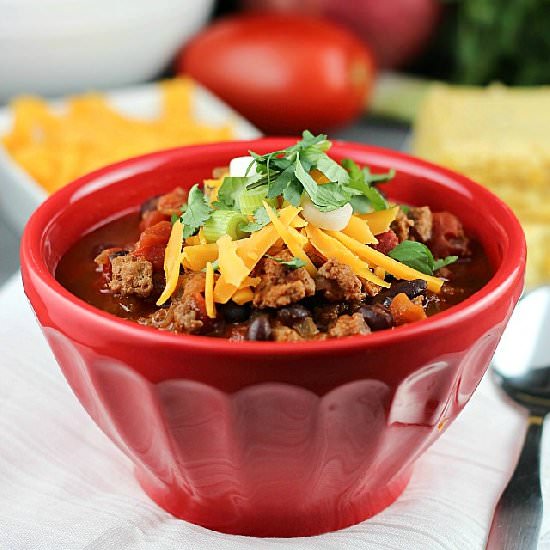 Best Ever Slow Cooker Turkey Chili