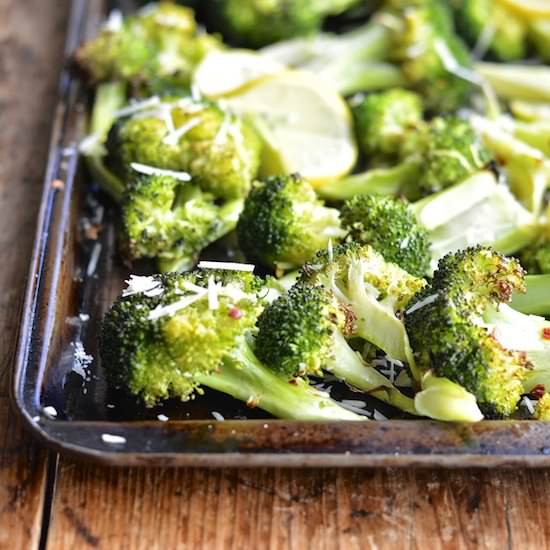 Roasted Garlic Lemon Broccoli
