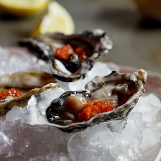 Oysters with Tabasco Granita