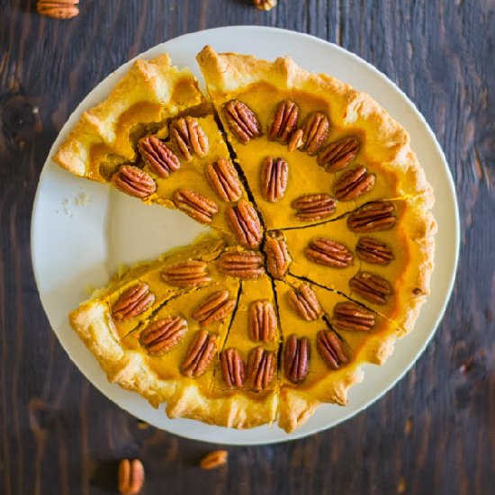 Pumpkin-Pecan Pie