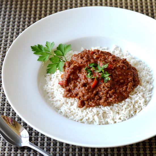 Gary’s Sloppy Joe over Rice