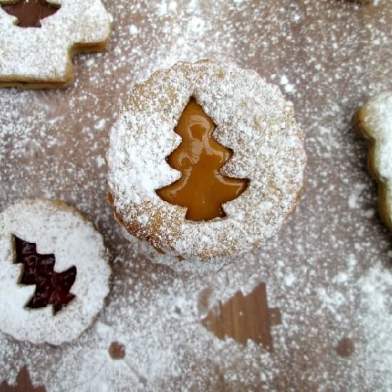 Christmas Linzer Cookies