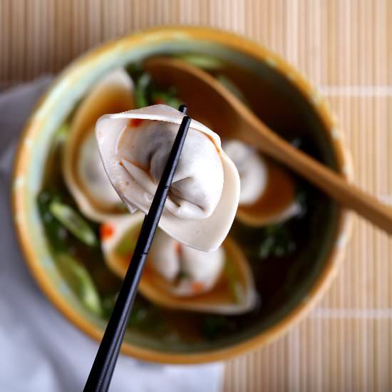 Oyster Mushroom Wonton Soup