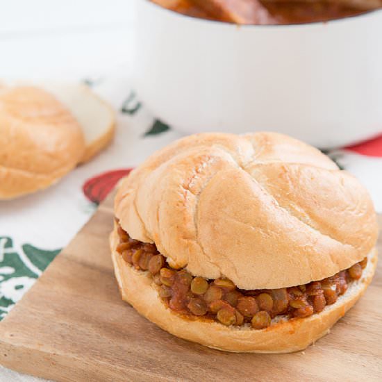 Sloppy Lentil Sandwiches