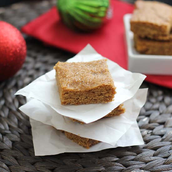 Ginger Molasses Cookie Bars