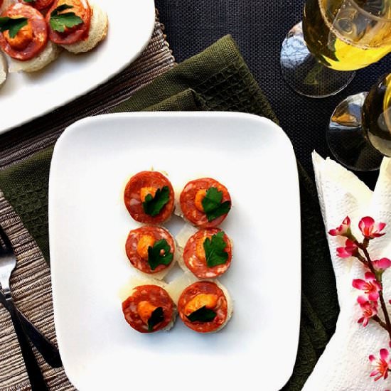 Manchego Tortas with Chorizo