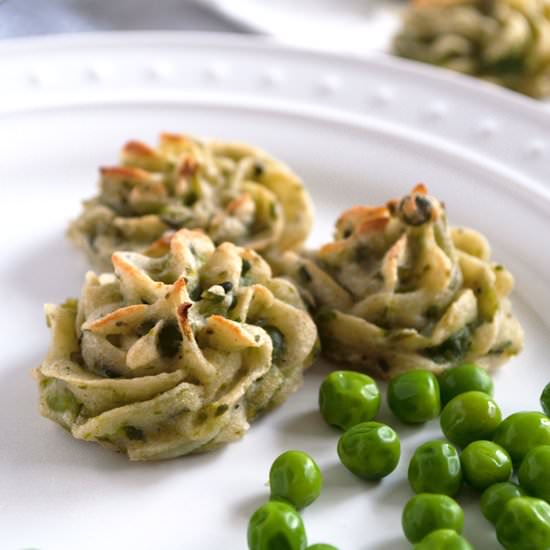 Potato and Peas Rosettes