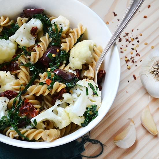 Cauliflower and Kale Pasta