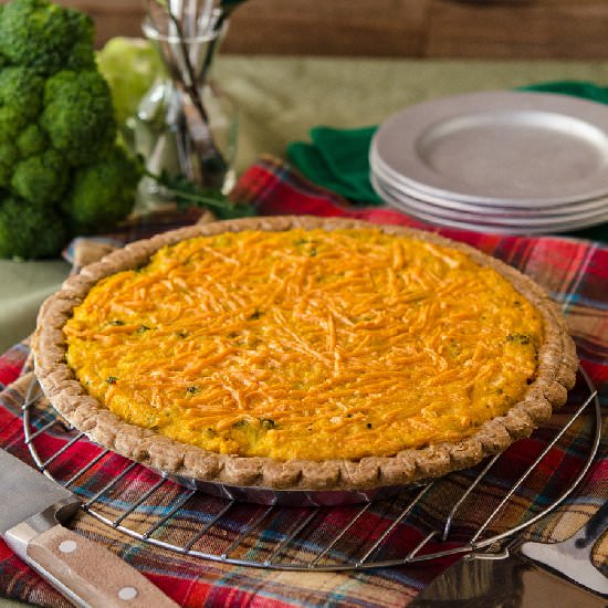 Broccoli Cheddar Quiche