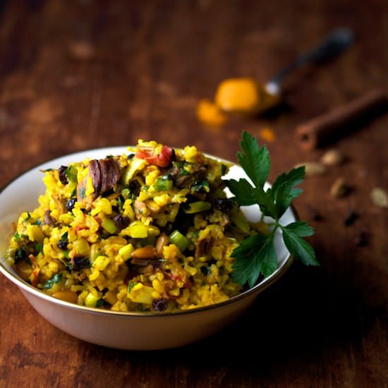 Leftover Lamb Pilaf