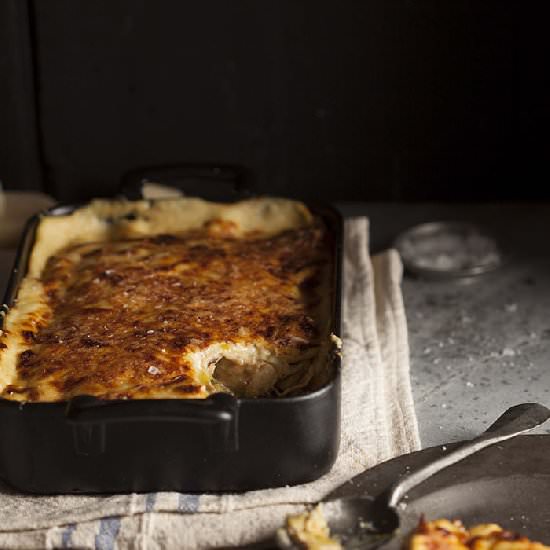 Chicken, Leek and Mushroom Pancake