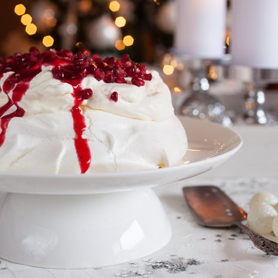 Cranberry Pavlova
