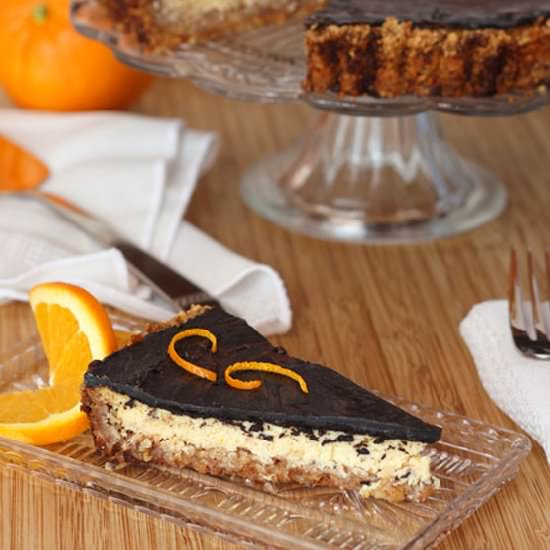 Dark Chocolate Orange Ricotta Tart