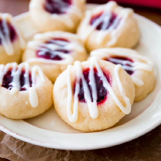 Raspberry Almond Thumbprints