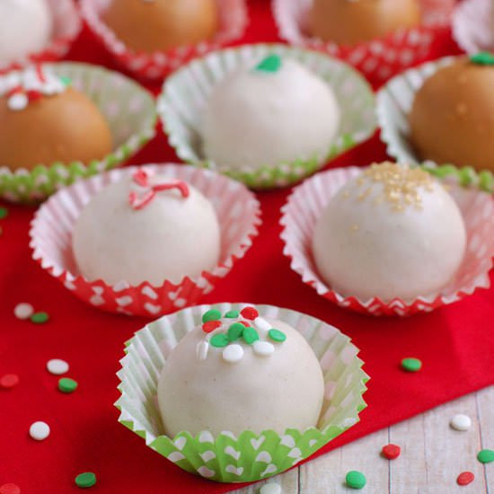 Eggnog Cheesecake Truffles
