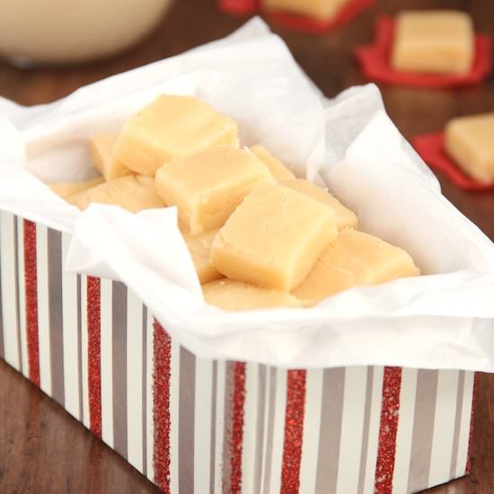 Skinny Eggnog Fudge
