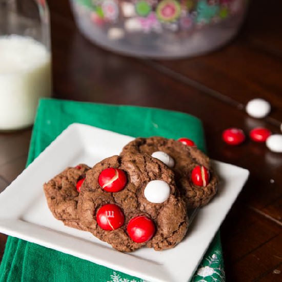 Peppermint M&M Cookies