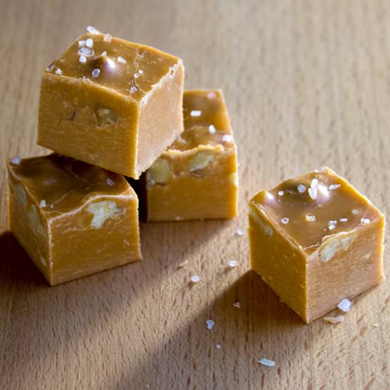 Salted Bourbon-Butterscotch Fudge
