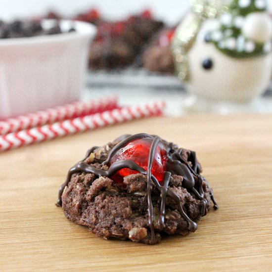 Chocolate Cherry Thumbprints