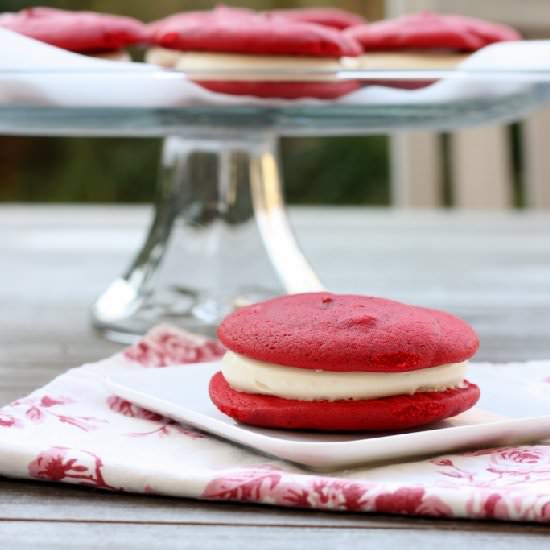 Red Velvet Whoopie Pies