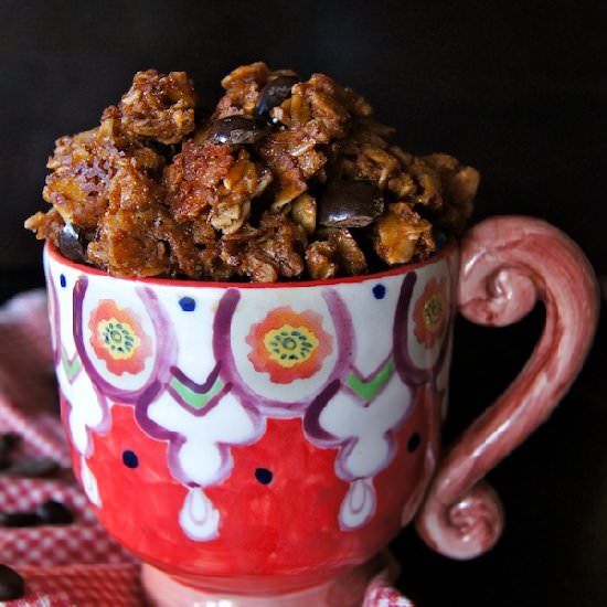 Chocolate Coffee-Almond Granola