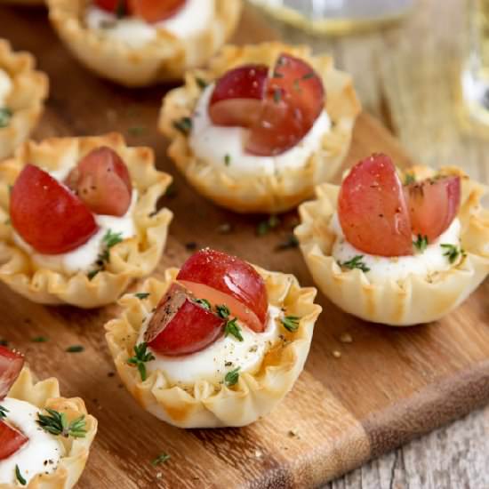 Phyllo Cups w Whipped Goat Cheese