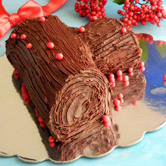 Yule Log Cake | Bûche de Noël