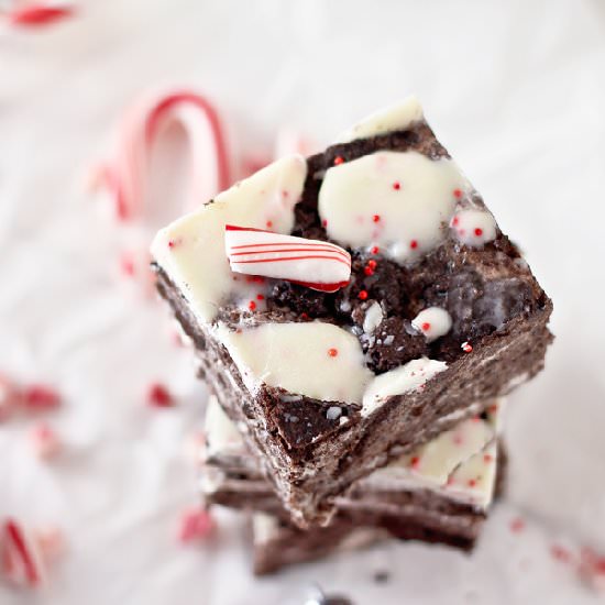 No Bake Peppermint Oreo Bars