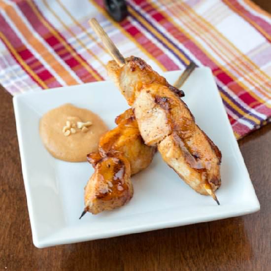 Orange Sriracha Chicken Satay
