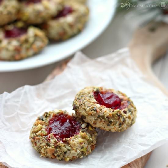 Cranberry Pistachio Thumbprints