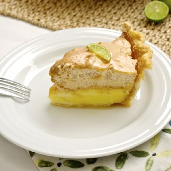 Key Lime Pie w/Brown Sugar Meringue