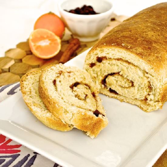 Cranberry Orange Swirl Bread