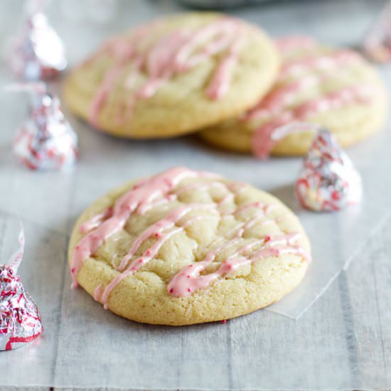Candy Cane Kiss Stuffed Cookies