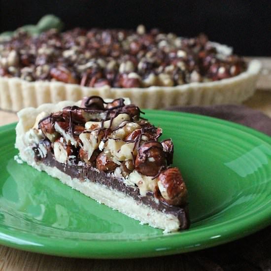 Vegan Salted Turtle Tart