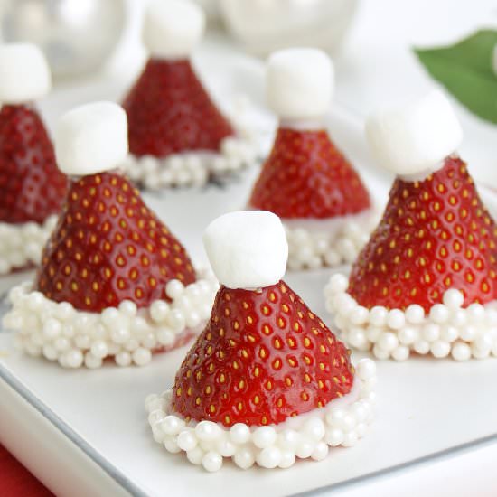 Strawberry Santa Hats
