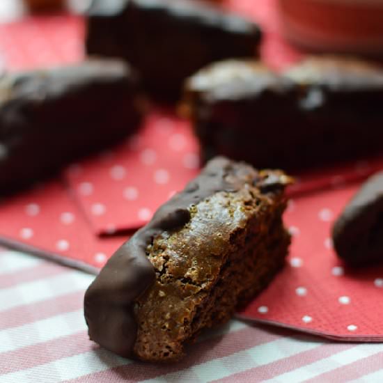 Spiced Double Choco-Walnut Biscotti