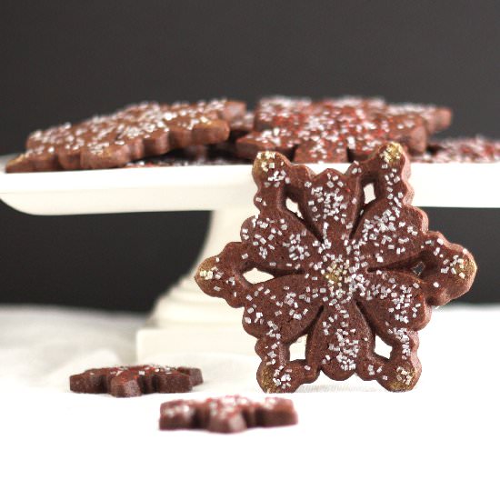 Chocolate Peppermint Snowflakes