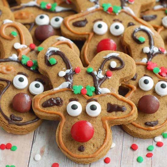 Reindeer Gingerbread Cookies