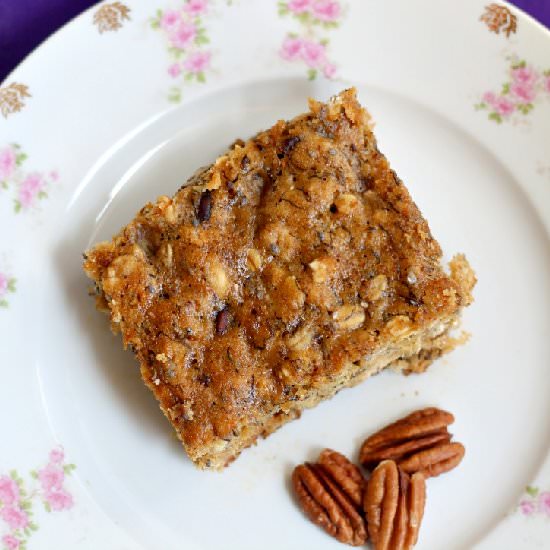 Banana Oatmeal Pecan Breakfast Bars