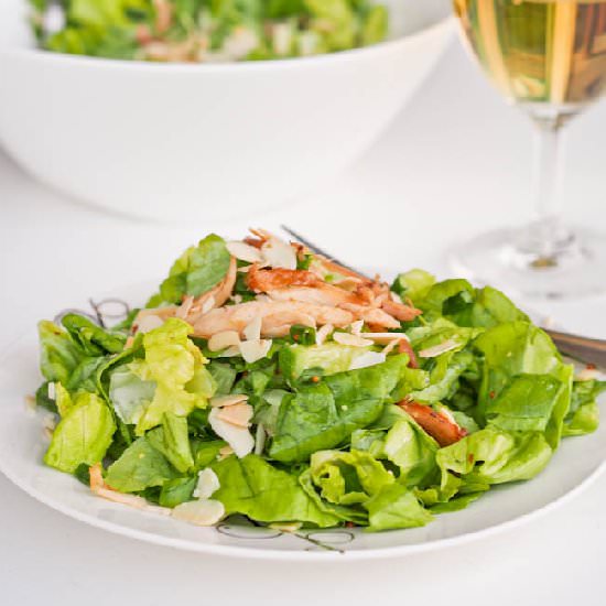 Salad with Chicken, and Almonds