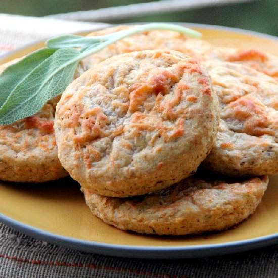 Cheesy Pumpkin-Sage Biscuits