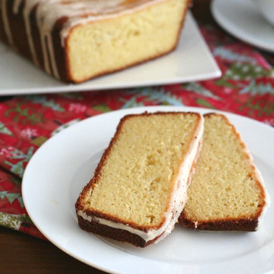 Eggnog Bread with Rum Glaze