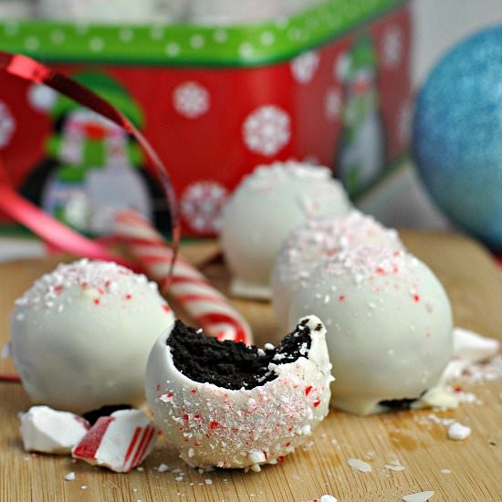 Peppermint Oreo Truffles