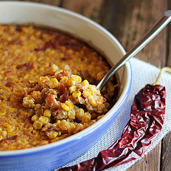 Spicy Chipotle Corn Pudding
